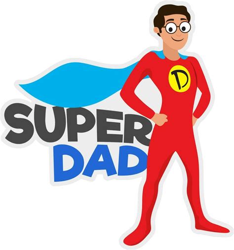 Character Of Standing Man Wearing Costum And Text Super Dad 25326583