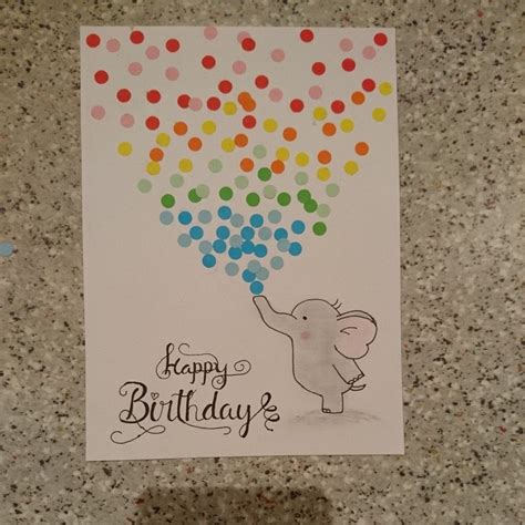 Kindergeburtstagskarte Hand Lettering Cards Watercolor Birthday