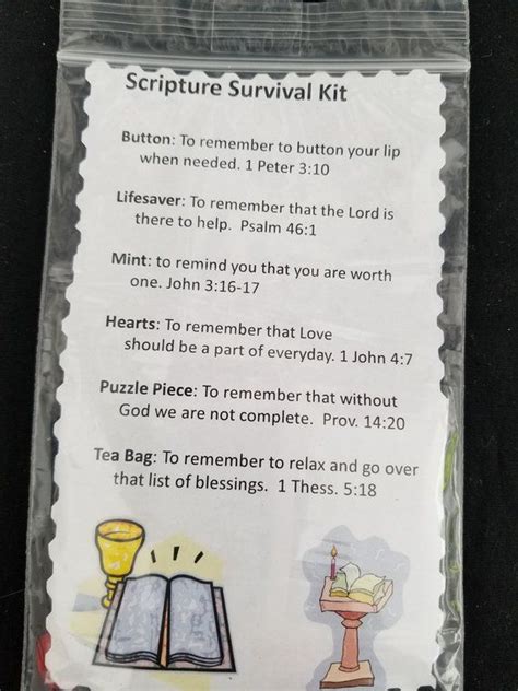 HOMEMADE Novelty SCRIPTURE Survival Kit Each Is Contained In A 4 X 6