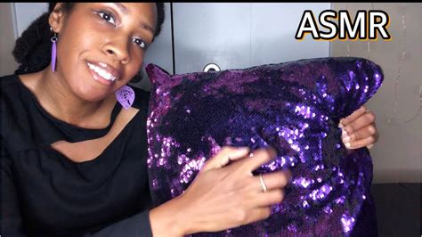 Asmr Tingly Sequin Pillow Sounds Youtube