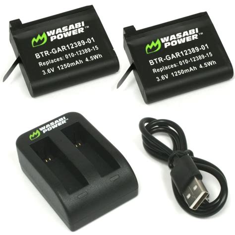 Wasabi Power Battery Pack And Dual Charger For Garmin Virb Ultra