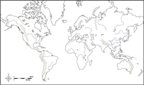 Print Map Quiz Mapa físico Lagos geografía 1eso lagos