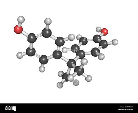 Bisfenol A Estructura Molecular Sobre Un Fondo Blanco Fotograf A De