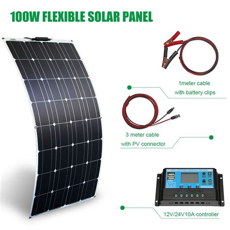 Solar Panel Power Kit W W W Flexible Panei V V V Ip