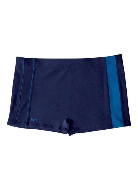 Sunga Boxer Vivo Recorte Mash Masculina Malha Moda Praia Azul Marinho