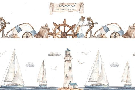 Nautical watercolor collection :: Behance