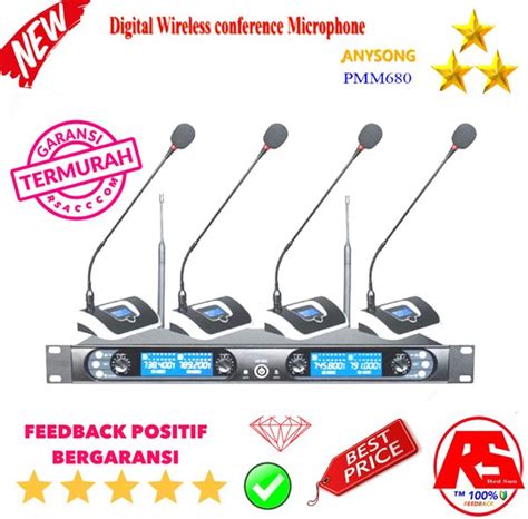 Jual Pidato Mic Wireless Anysong Podiom Meja Channel Conference