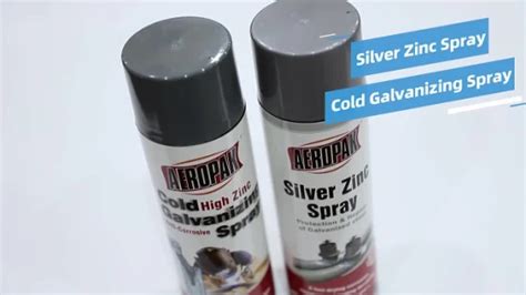 Aerosol 500ml Cold Silver Zinc Galvanizing Compound Spray For Metal