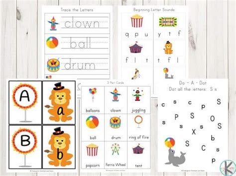 Free Circus Worksheets