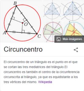 Circuncentro De Un Tri Ngulo Y Circunferencia Circunscrita Al Mismo