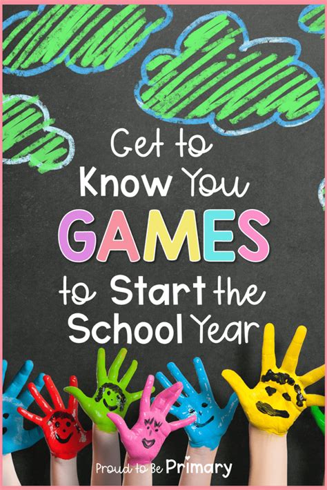 30 Get To Know You Games to Start the School Year