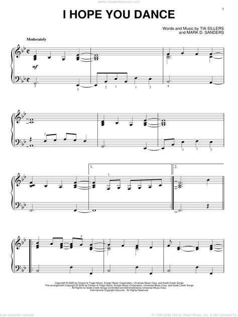 Womack I Hope You Dance Sheet Music For Piano Solo [pdf]