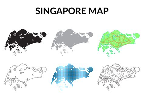 Various Singapore Map Vectors Vector Art At Vecteezy