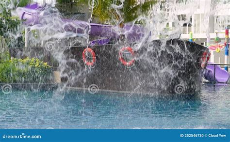 Waterfall at the blue pool stock footage. Video of holiday - 252546730