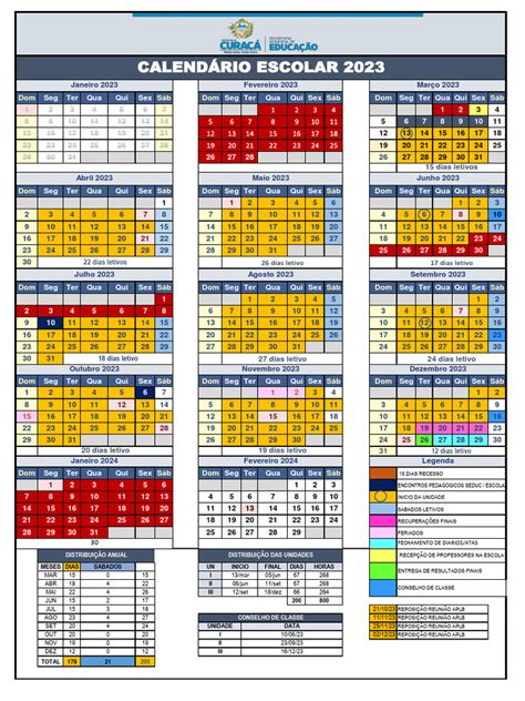 CALENDARIO ESCOLAR 2023 OFICIAL COM REPOSIÇÃO | PDF