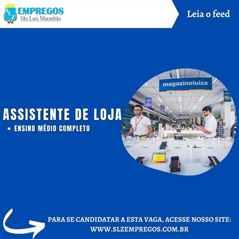 Assistente De Loja Slz Empregos