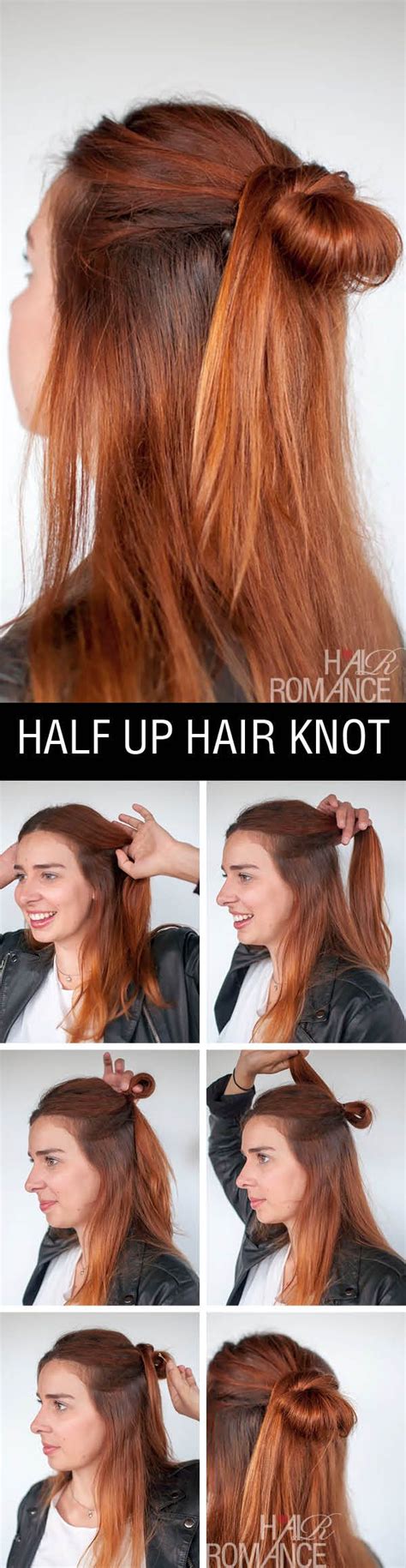 90s Inspired Hairstyle Tutorial The Half Up Hair Knot Hair Romance