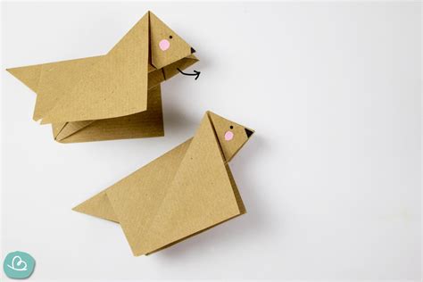 Origami Hund Wuff Falten PDF Anleitung Wunderbunt De