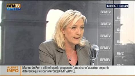 Marine Le Pen Face Jean Jacques Bourdin En Direct