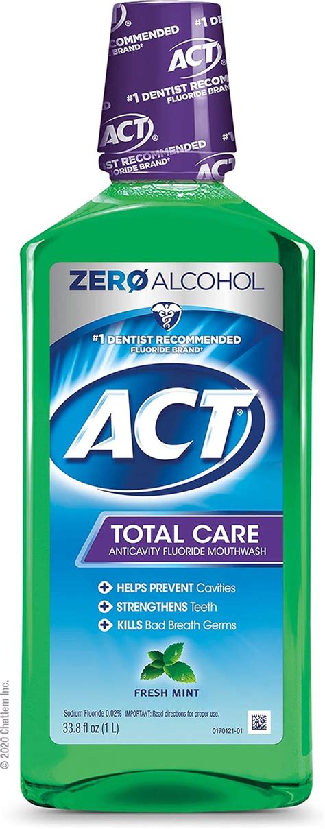 Act Total Care Anticavity Fluoride Mouthwash Fresh Mint Ounce