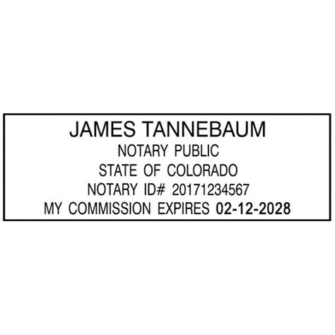 Colorado Notary Pink Stamp Rectangle All State Notary Supplies