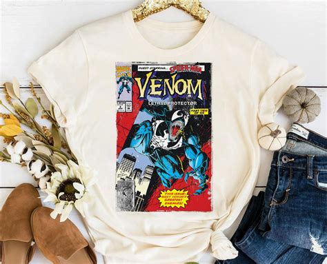 Marvel Venom Lethal Protector Retro Comic Graphic Tshirt Ma Inspire