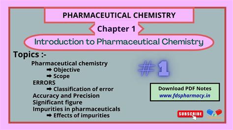 Introduction To Pharmaceutical Chemistry CH 1 L 1 Pharmaceutical