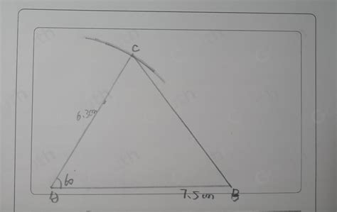 Solved Q2 The Diagram Shows A Sketch Of Triangle Abc Not Drawn Accurately Using Ruler And