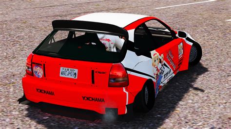 Honda Civic EK9 Rocket Bunny Itasha Livery GTA5 Mods