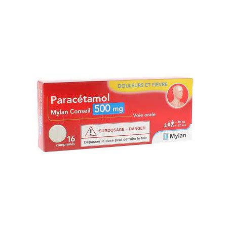 Pharmaservices doliprane 500 mg paracétamol 16 comprimés