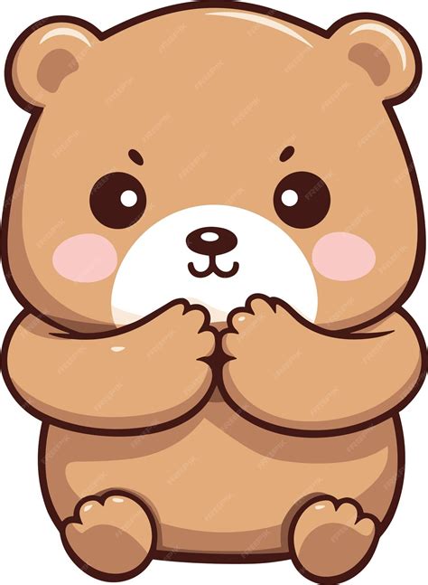 Premium Vector Vector Kawaii Cute Bear Hug Illustration