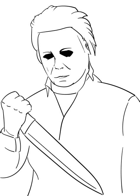 Michael Myers Free Coloring Page Free Printable Coloring Pages