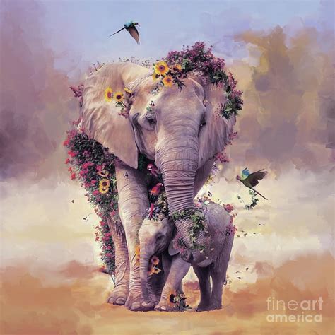 Love Elephant Painting by Gull G - Fine Art America