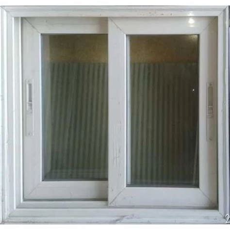 White Powder Coated Aluminium Domal Sliding Window For Residencial