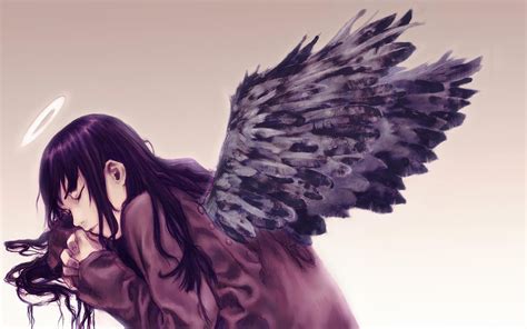 Wallpaper Drawing Illustration Long Hair Anime Girls Demon Angel Wings Wing Sketch