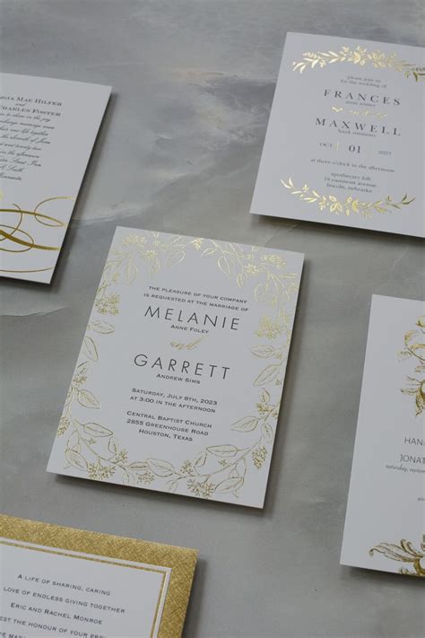 Gold Foil Wedding Invitations