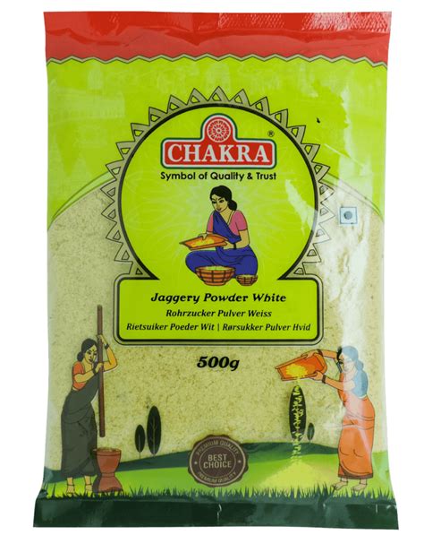 Chakra White Jaggery Powder G Jai Hind Grocery