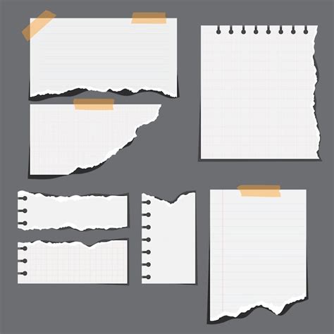 Premium Vector Collection Of Torn Ripped Pieces Of White Color Paper