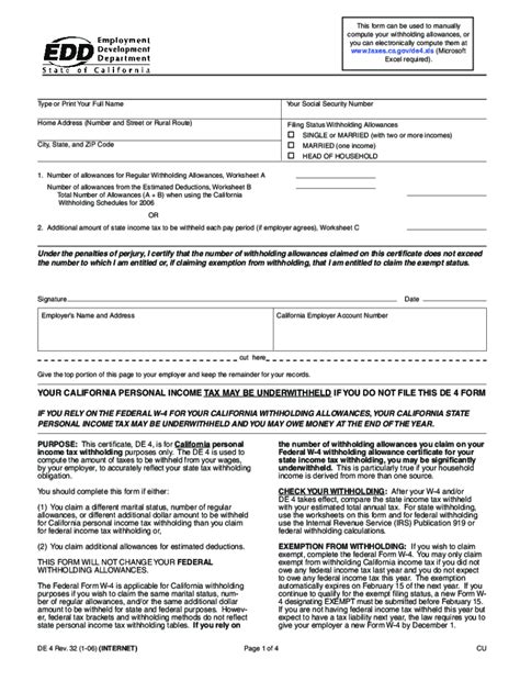 Fillable Online Employee S Withholding Allowance Certificate Fmg