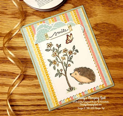 Stampin Up Happy Hedgehogs Sneak Peek Card Happy Hedgehog Stampin