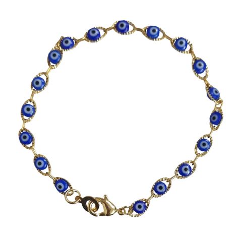 Evil Eye Protection Bracelet, Gold Plated