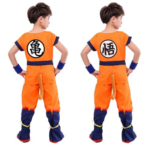 Anime Dragon Ball Goku Costume Adult Kids Son Goku Turtle Fairy Full