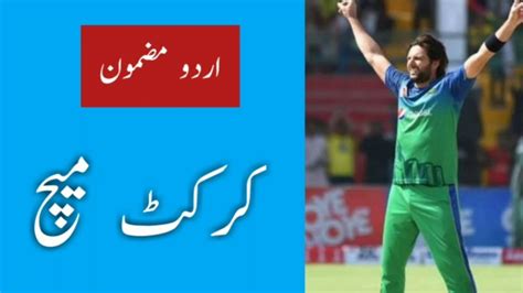 Essay A Cricket Match in Urdu Urdu Essay کرکٹ میچ Essay cricket match