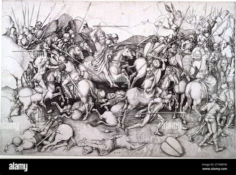 Martin Schongauer The St Jakobus Major In The Battle Of Compostela