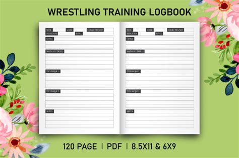 Wrestling Training Logbook Graphic By Mharman Creative Fabrica