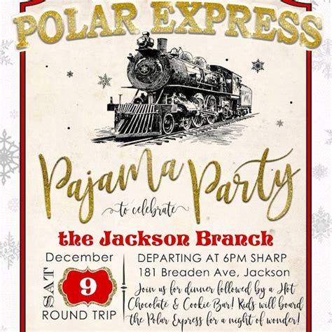 Polar Express Invitation Instant Download Partially Editable