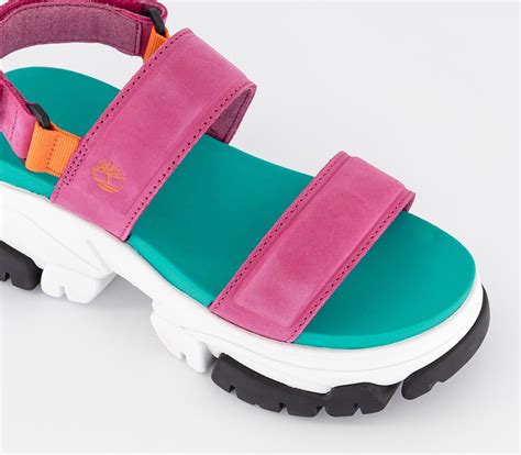 Timberland Adley Way Sandal 2 Band Sandals Bright Pink Nubuck Women’s Sandals