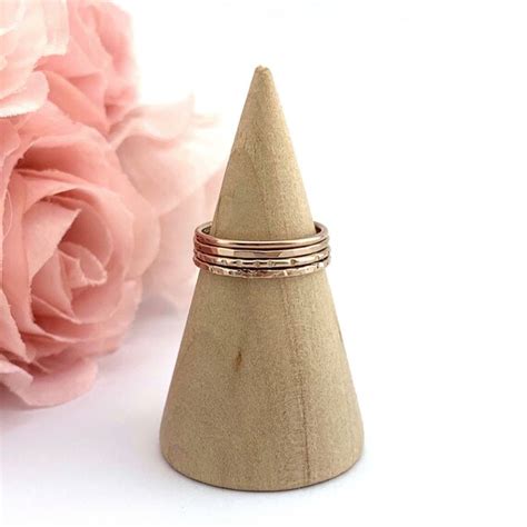 Rose Gold Stacking Rings Rose Gold Rings Rose Gold Wedding | Etsy