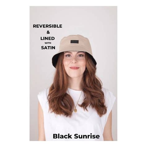 Reversible Black Stone Satin Lined Bucket Hat Etsy