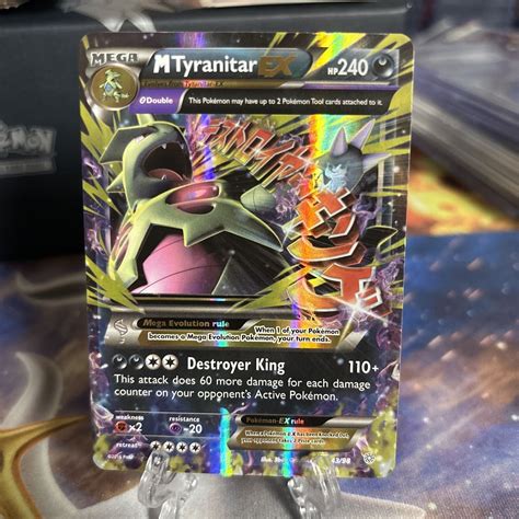 Mega M Tyranitar Ex Holo Ultra Rare Pokemon Tcg Ancient Origins